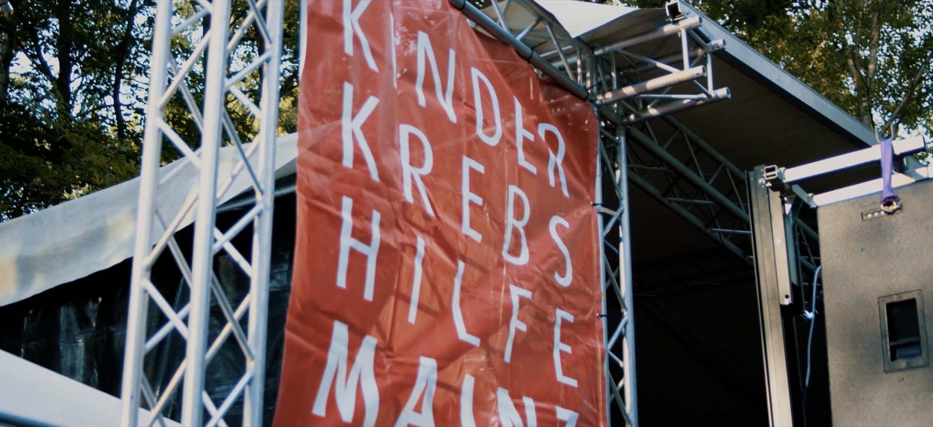 Banner der Kinder Krebs Hilfe Mainz